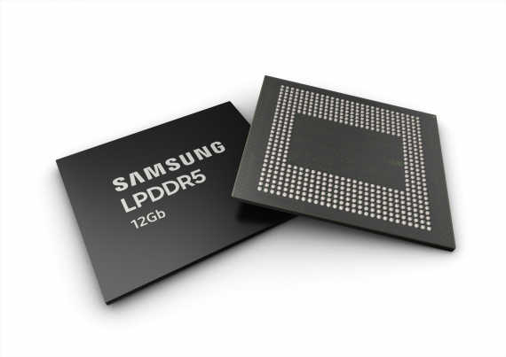 Samsung запускает массовое производство первых в отрасли модулей памяти 12Гбит LPDDR5 DRAM для флагманских смартфонов