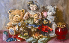 В «Центральном детском магазине на Лубянке» заработала выставка репродукций учеников Школы акварели Сергея Андрияки